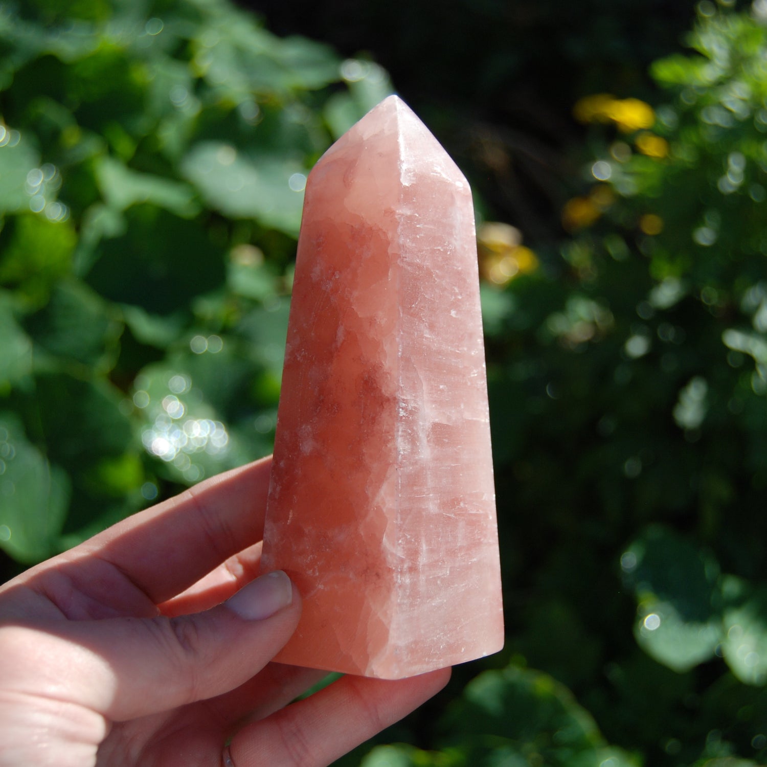 Rose Calcite Crystal Tower