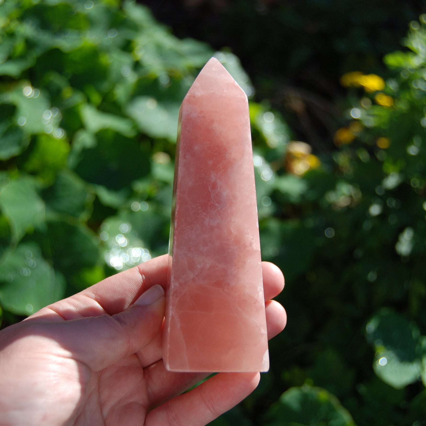Rose Calcite Crystal Tower