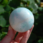 Caribbean Blue Calcite Crystal Sphere 