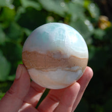 Load image into Gallery viewer, Caribbean Blue Calcite Crystal Sphere 

