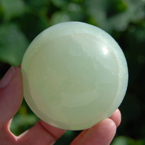 Pistachio Green Calcite Crystal Sphere 