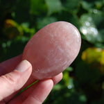 Rose Calcite Crystal Palm Stones