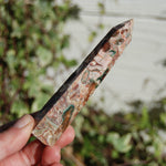 Pink Leopard Skin Jasper Crystal Tower