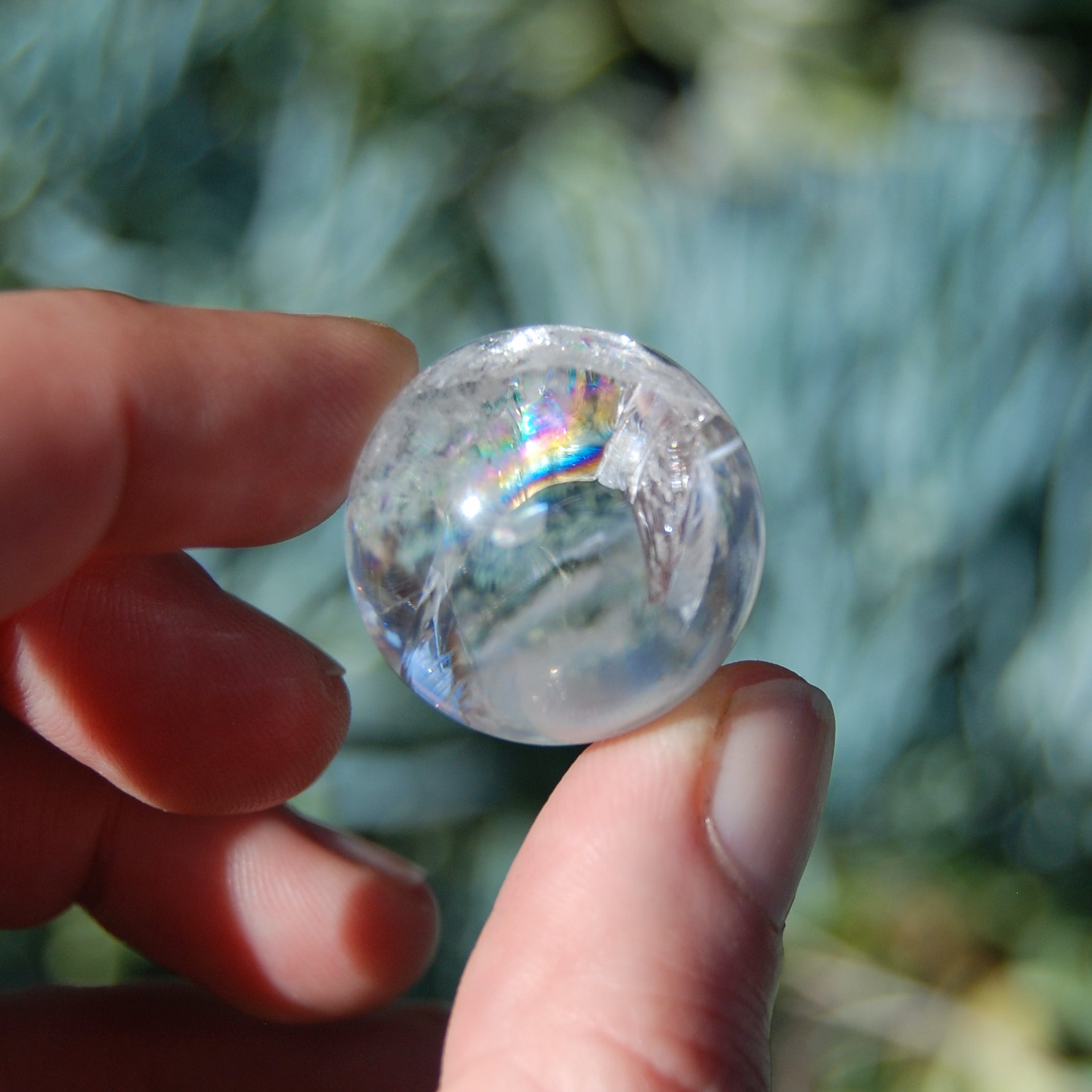 Rainbow Clear Quartz Polished Crystal Spheres