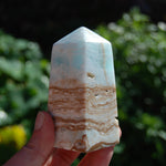 Caribbean Blue Calcite Crystal Tower with Aragonite