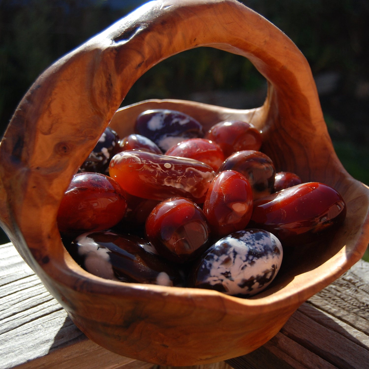 Carnelian crystal Palm Stones