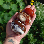 Carnelian Crystal Palm Stones