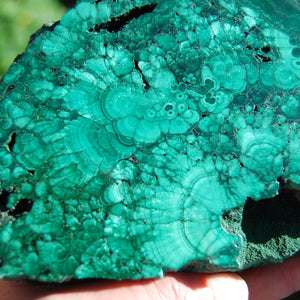 Malachite Crystal Gemstone Slab Large