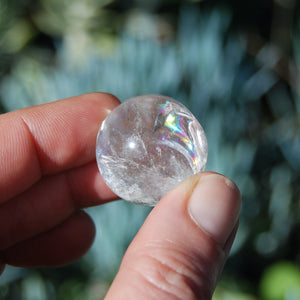 Rainbow Clear Quartz Polished Crystal Spheres