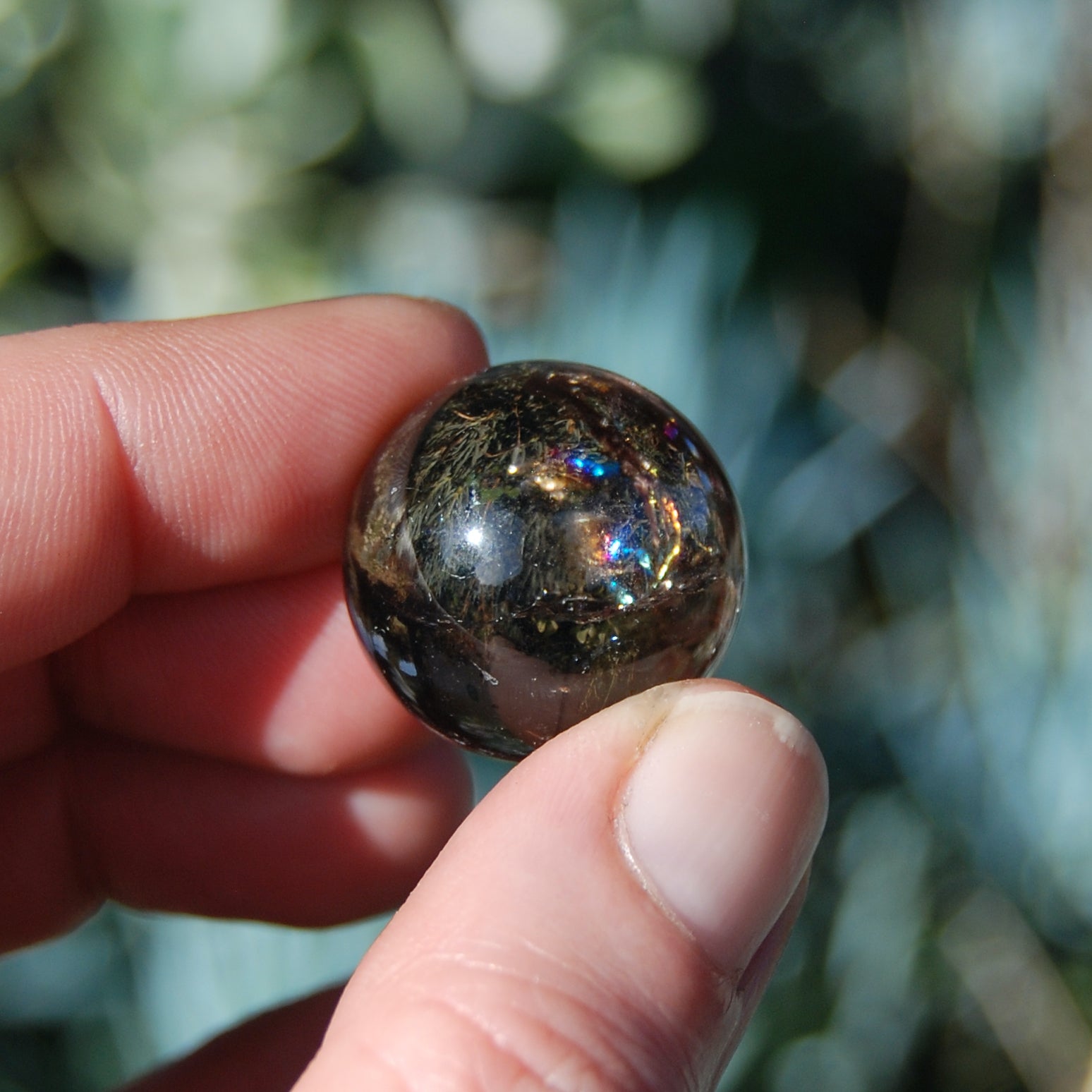 Rainbow Smoky Quartz Crystal Sphere