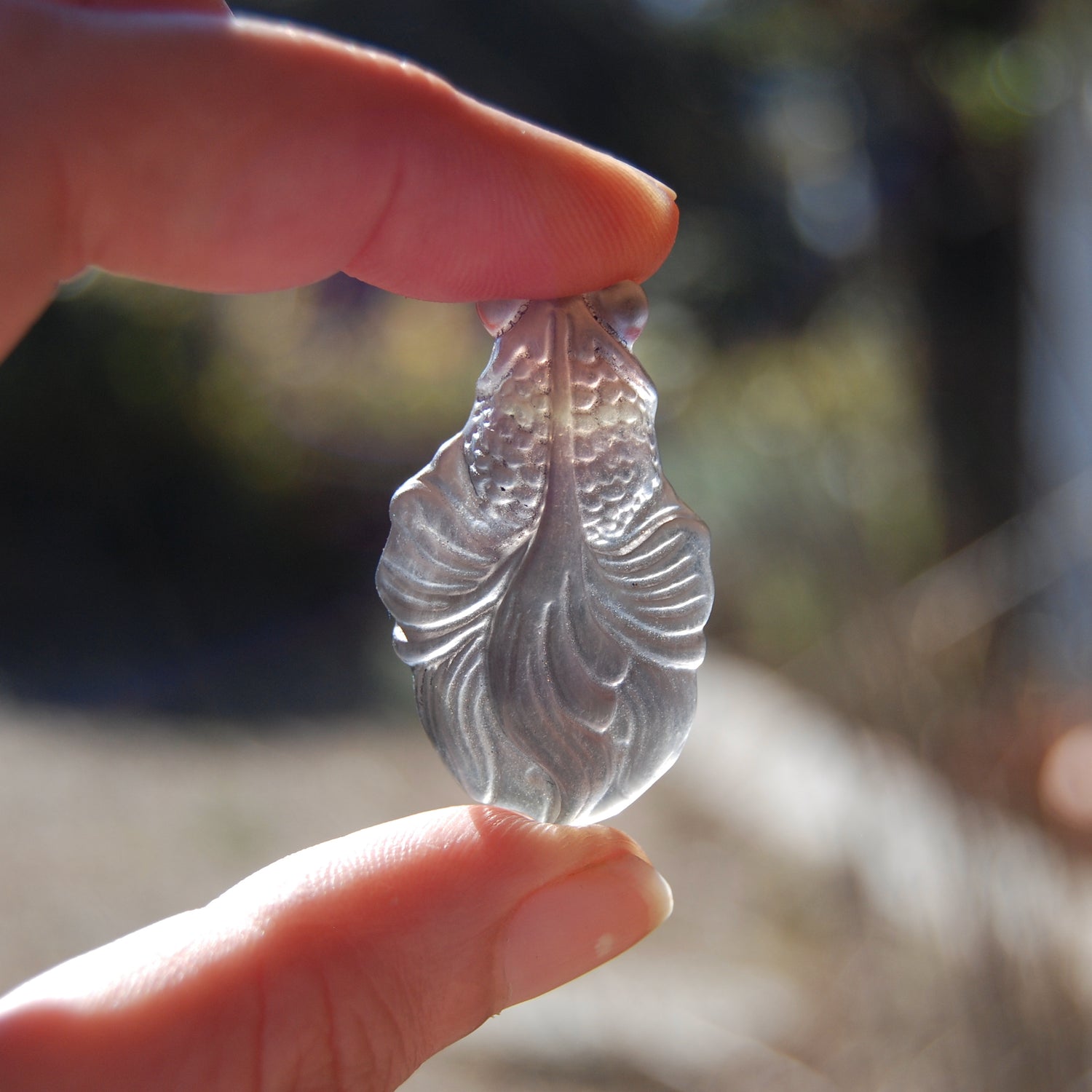 Fluorite Goldfish Crystal Pendant