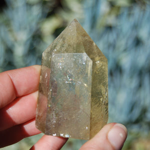Yellow Quartz Crystal Polished Point