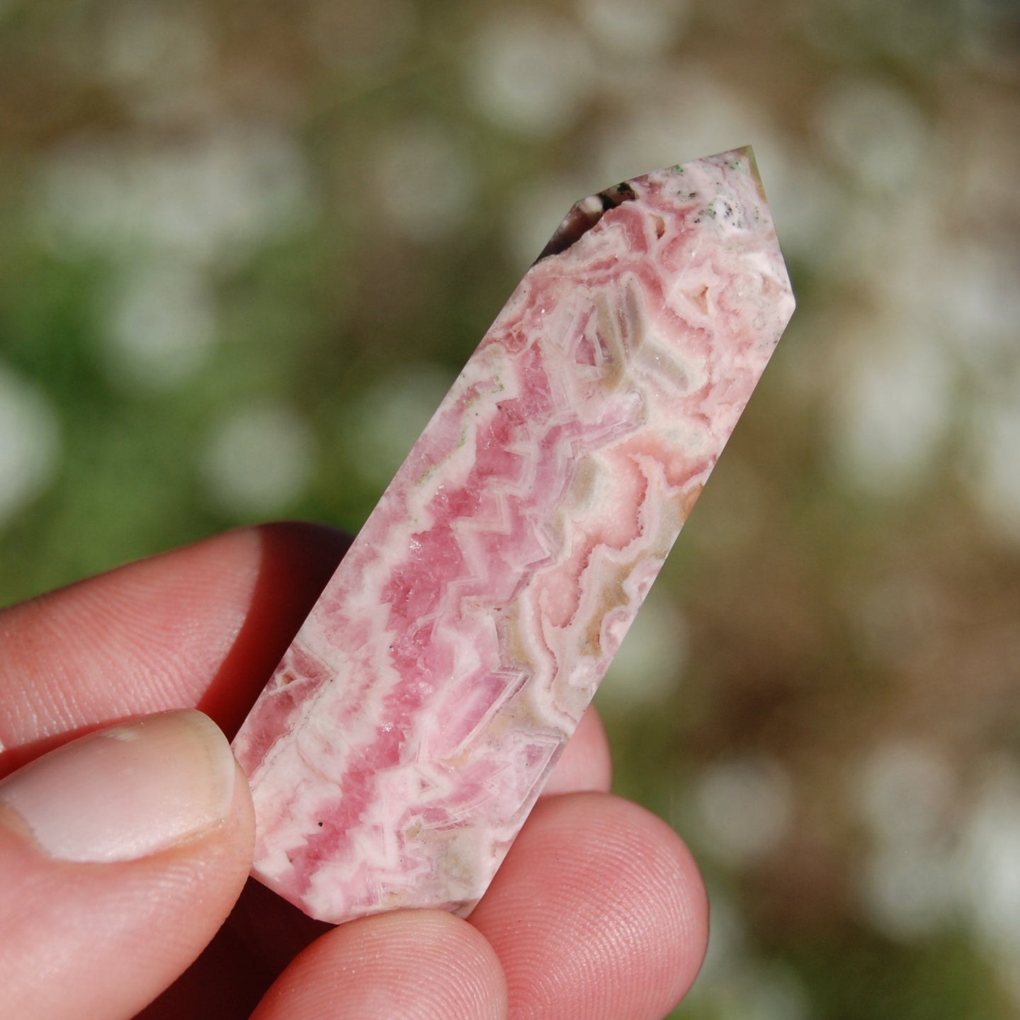 Genuine Rhodochrosite Crystal Gemstone Tower