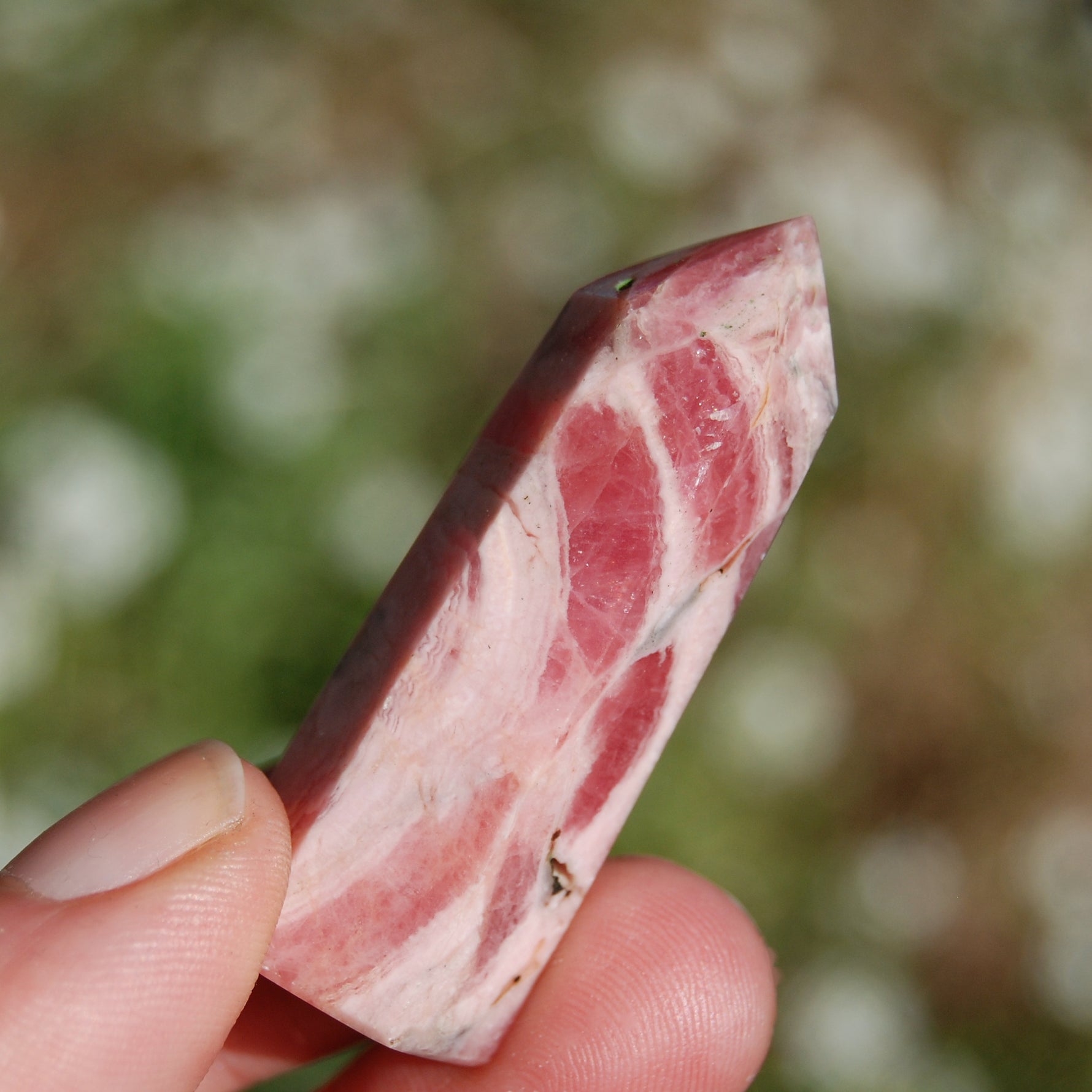 Genuine Rhodochrosite Crystal Gemstone Tower