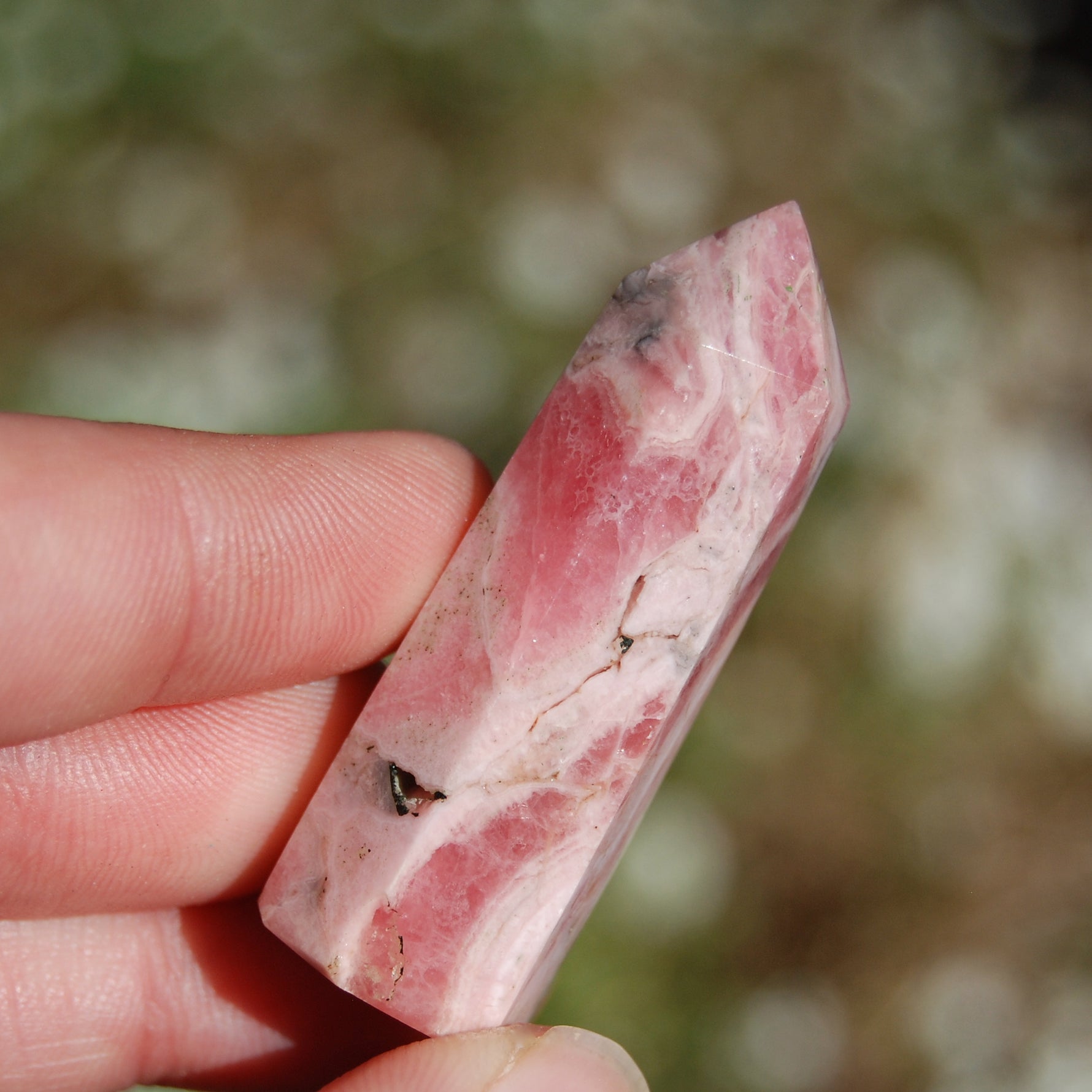 Genuine Rhodochrosite Crystal Gemstone Tower