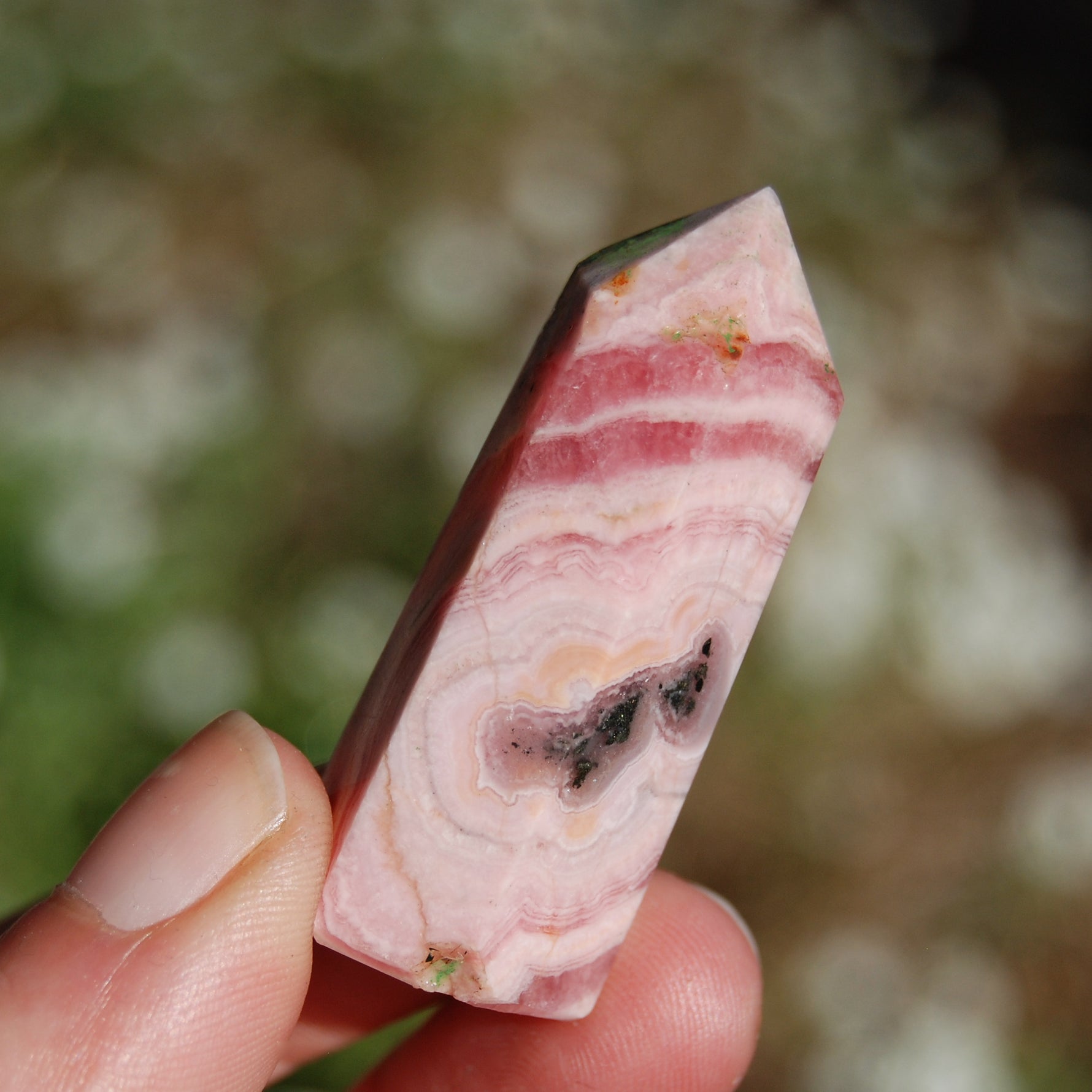 Genuine Rhodochrosite Crystal Gemstone Tower