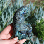 Labradorite Parrot Carved Crystal Realistic Bird Carving 