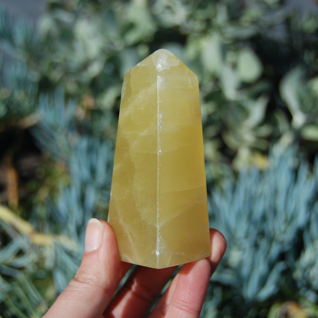 Lemon Yellow Calcite Crystal Tower from Pakistan