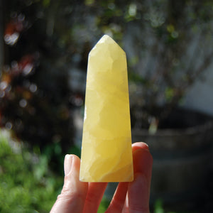 Lemon Yellow Calcite Crystal Tower from Pakistan
