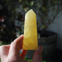 Load image into Gallery viewer, Lemon Yellow Calcite Crystal Tower from Pakistan
