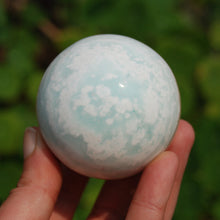 Load image into Gallery viewer, Caribbean Blue Calcite and Aragonite Crystal Sphere
