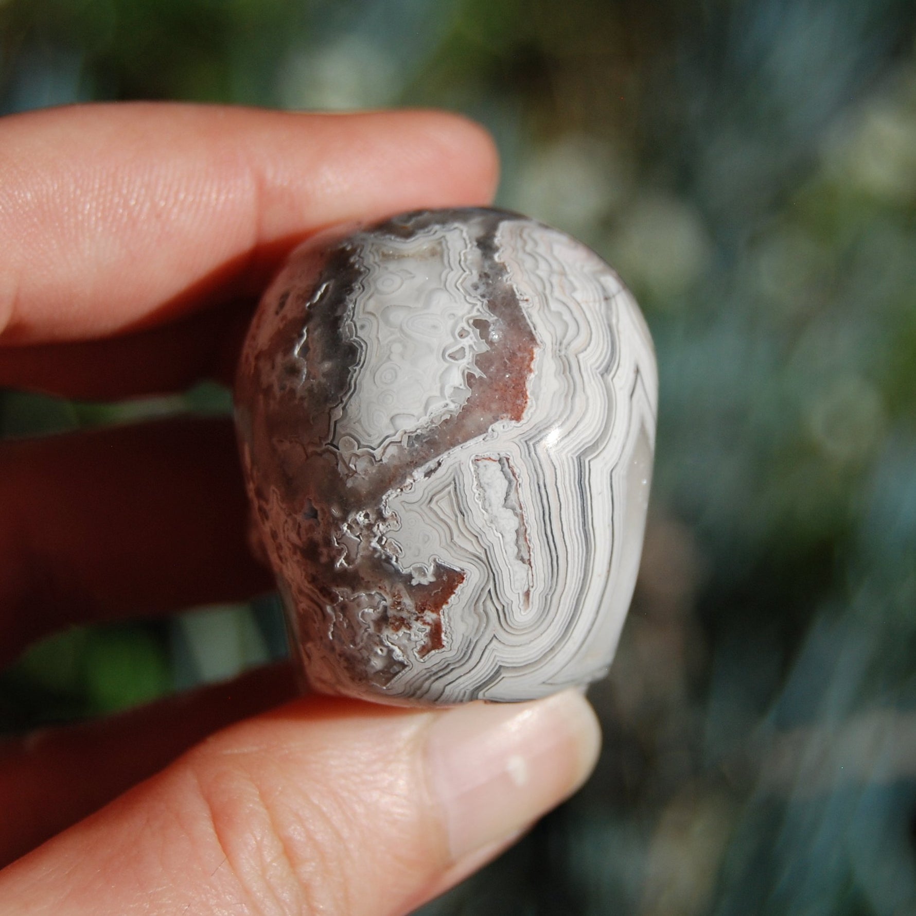 Laguna Crazy Lace Agate Crystal Skull 