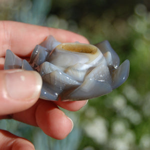 Agate Geode Lotus Flower