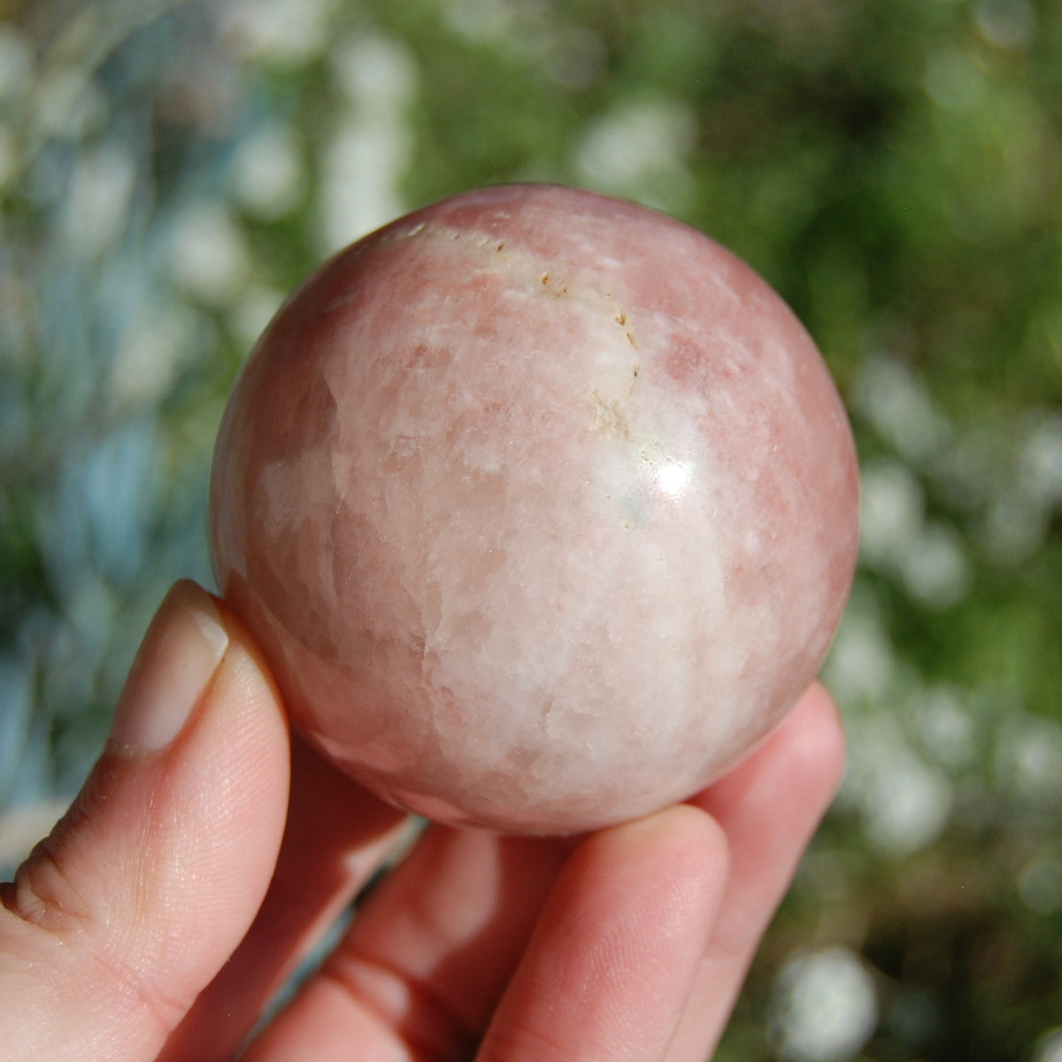 Rose Calcite Crystal Sphere