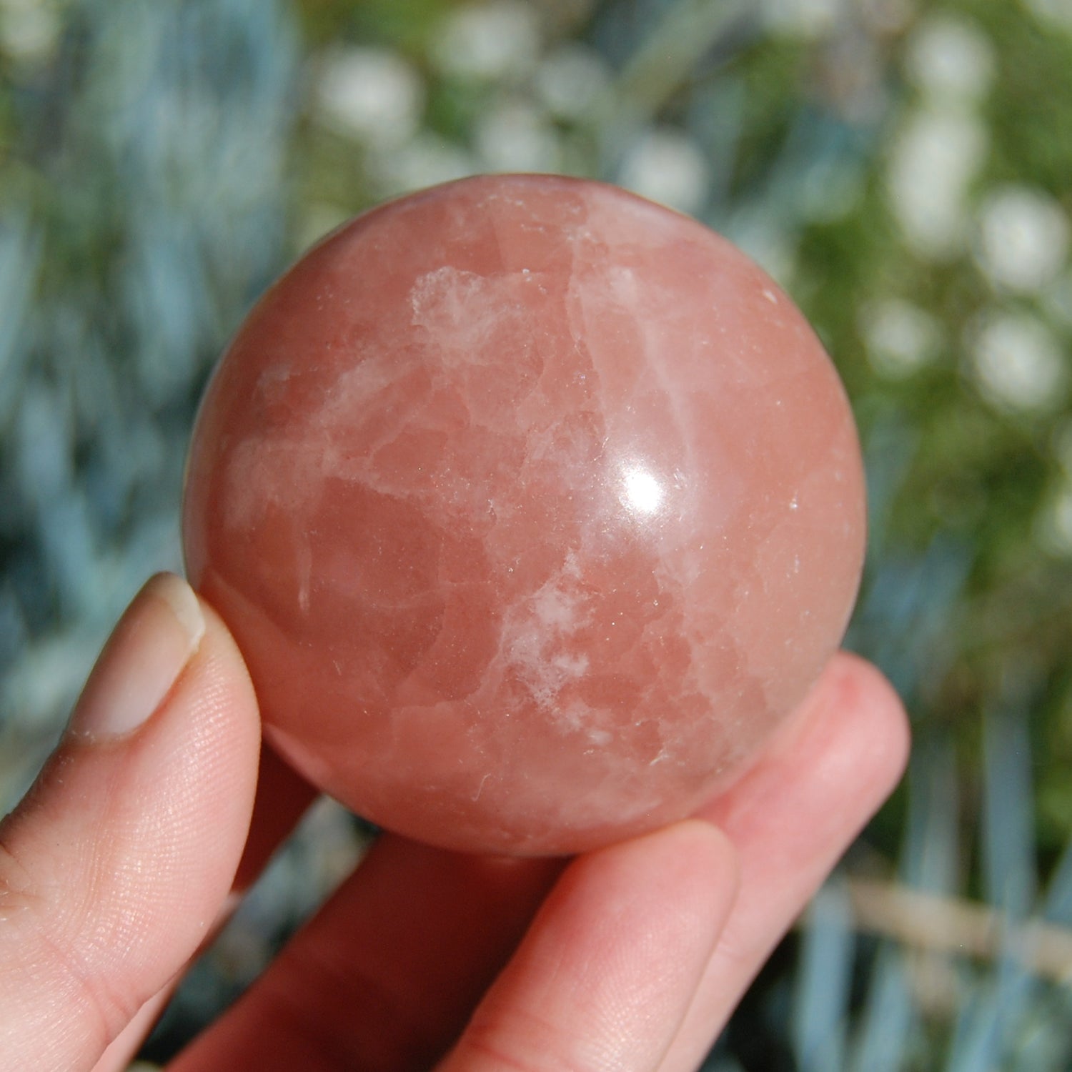 Rose Calcite Crystal Sphere