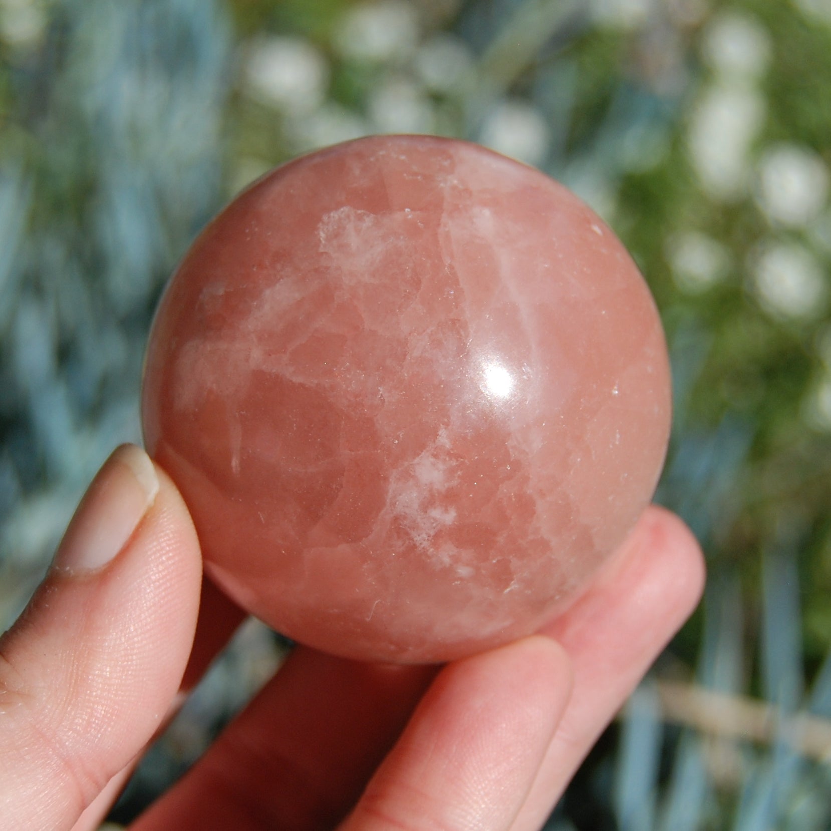 Rose Calcite Crystal Sphere