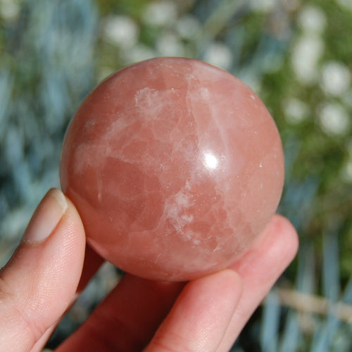 Rose Calcite Crystal Sphere