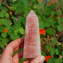 Load image into Gallery viewer, Rose Pink Calcite Crystal Tower
