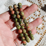 Unakite Crystal Beaded Power Bracelet 8mm Natural Gemstone Beads