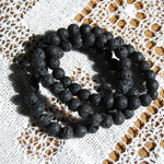 Lava Rock Crystal Beaded Power Bracelet 