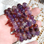 Super Seven Cacoxenite Beaded Power Bracelet 8mm or 10mm Natural Gemstone Beads