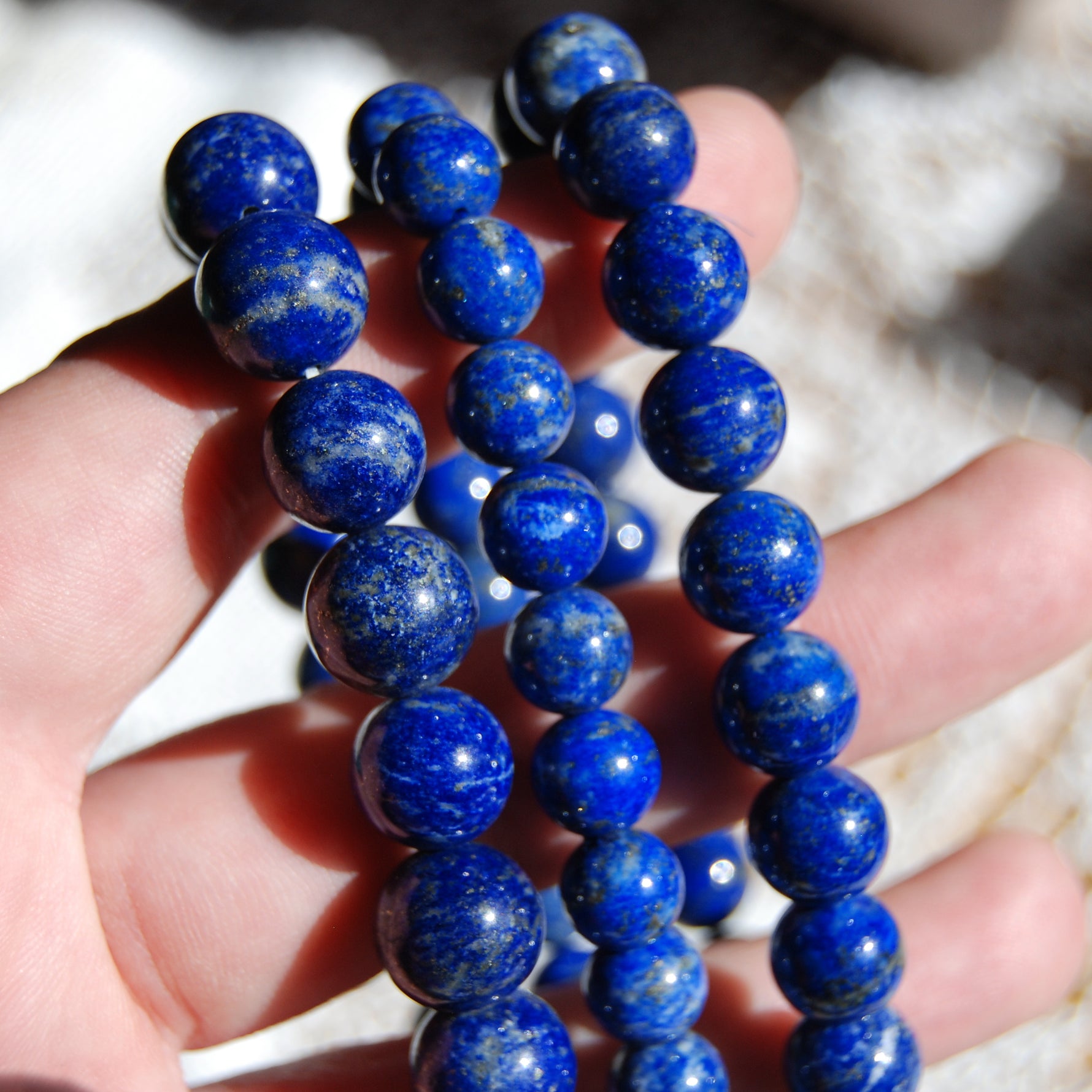 Lapis Lazuli Beaded Power Bracelet 8mm or 10mm Natural Gemstone Beads