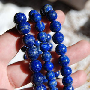Lapis Lazuli Beaded Power Bracelet 8mm or 10mm Natural Gemstone Beads