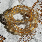 AAA Gold Rutilated Quartz Beaded Power Bracelet