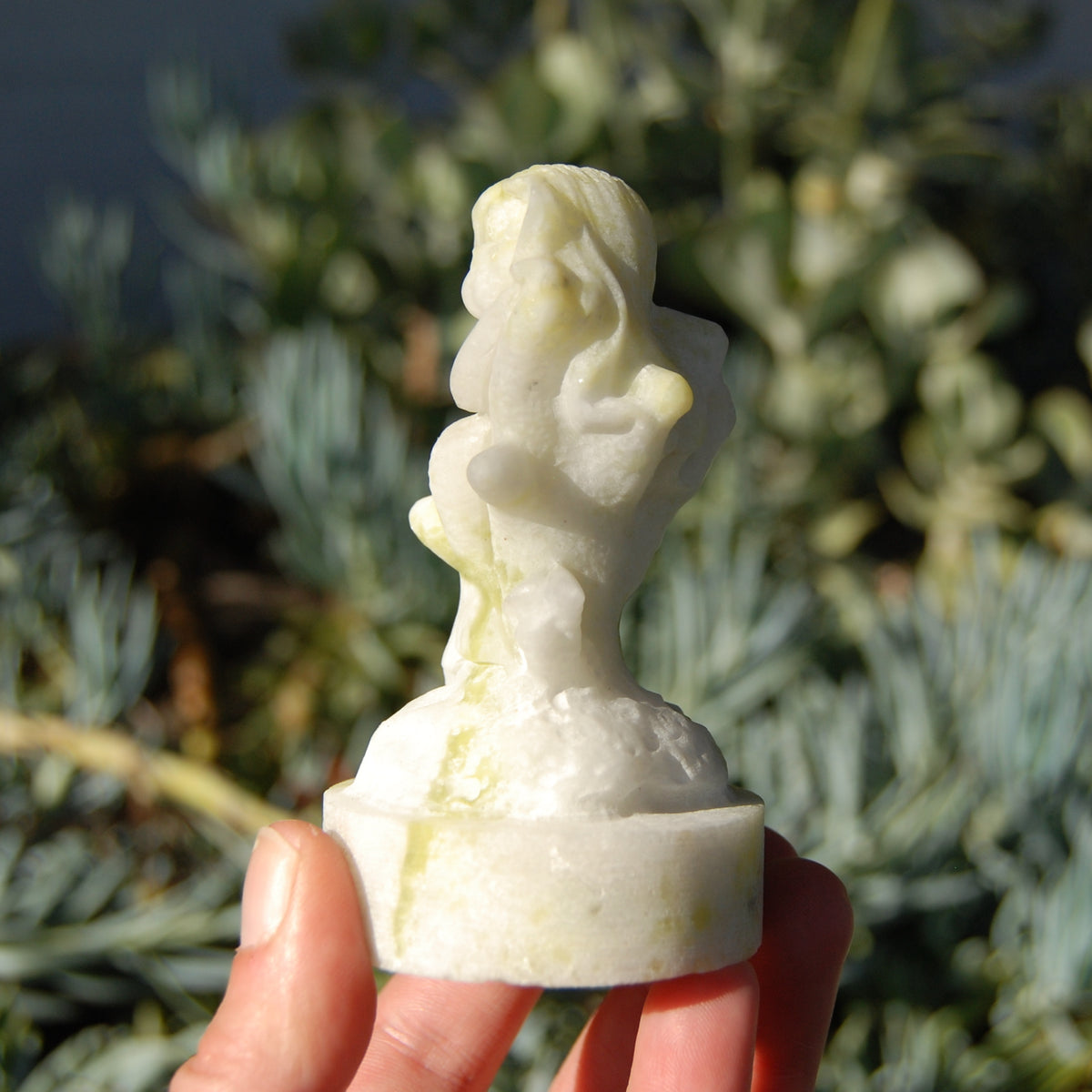 Lantian Jade Sleeping Mermaid Crystal Carving