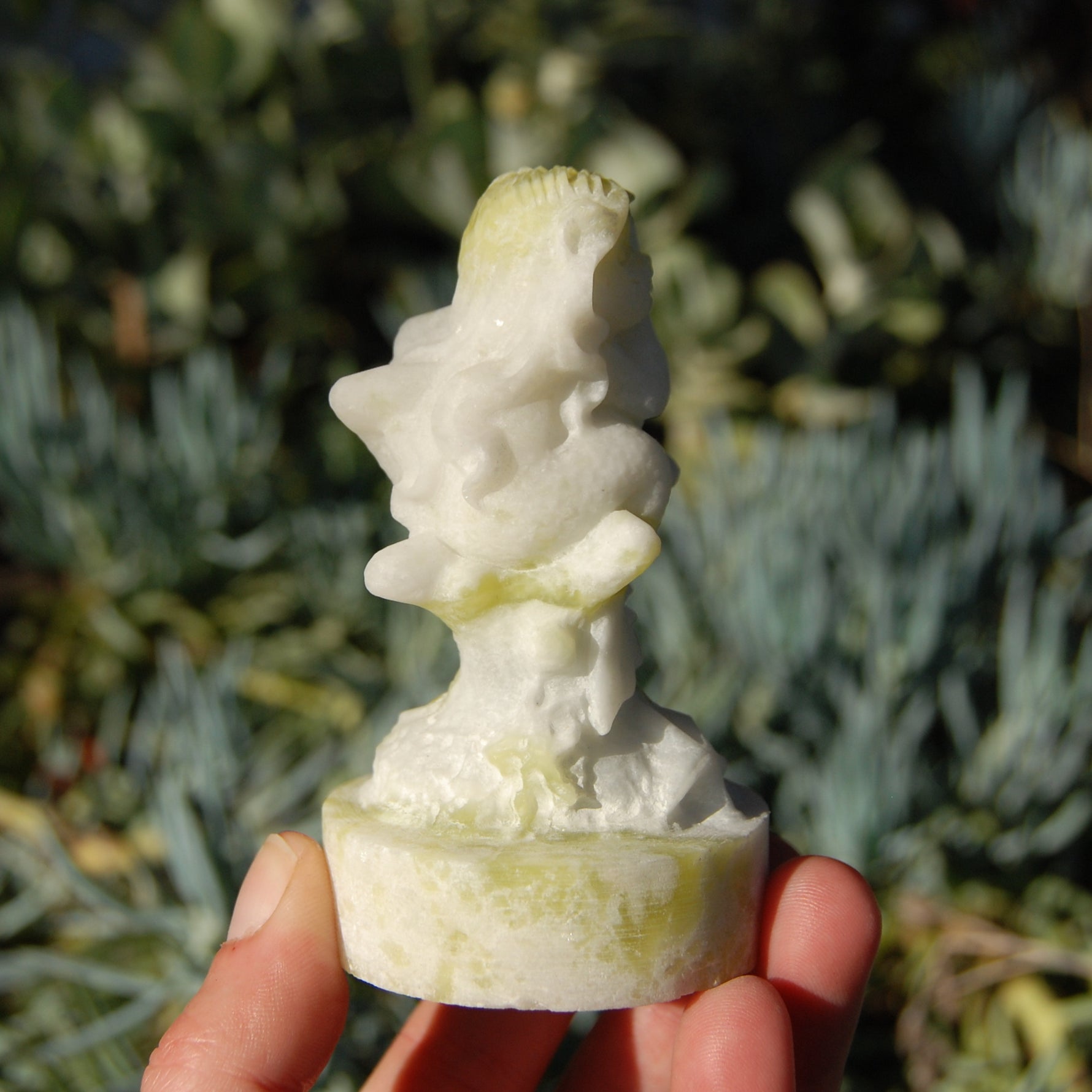 Lantian Jade Sleeping Mermaid Crystal Carving