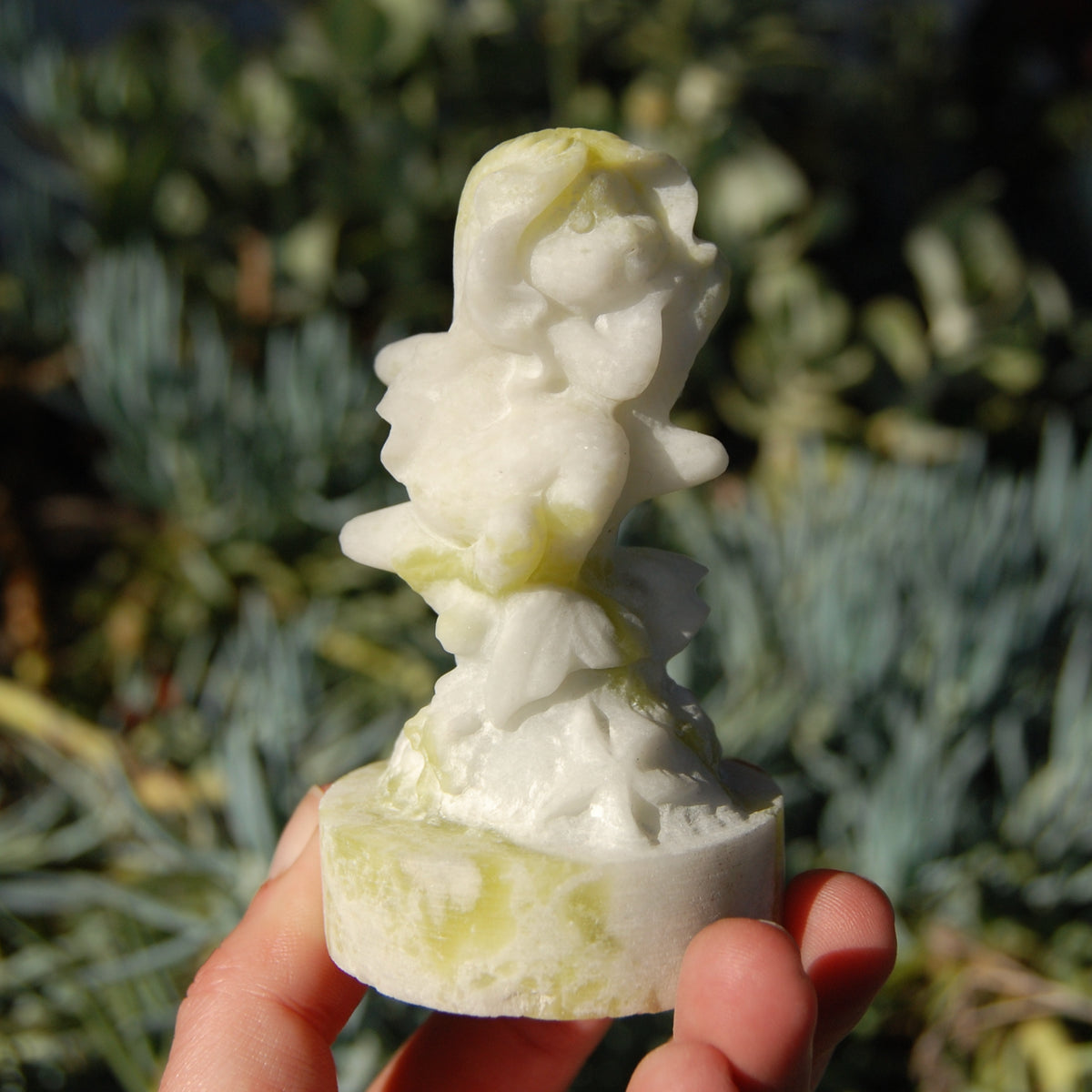Lantian Jade Sleeping Mermaid Crystal Carving