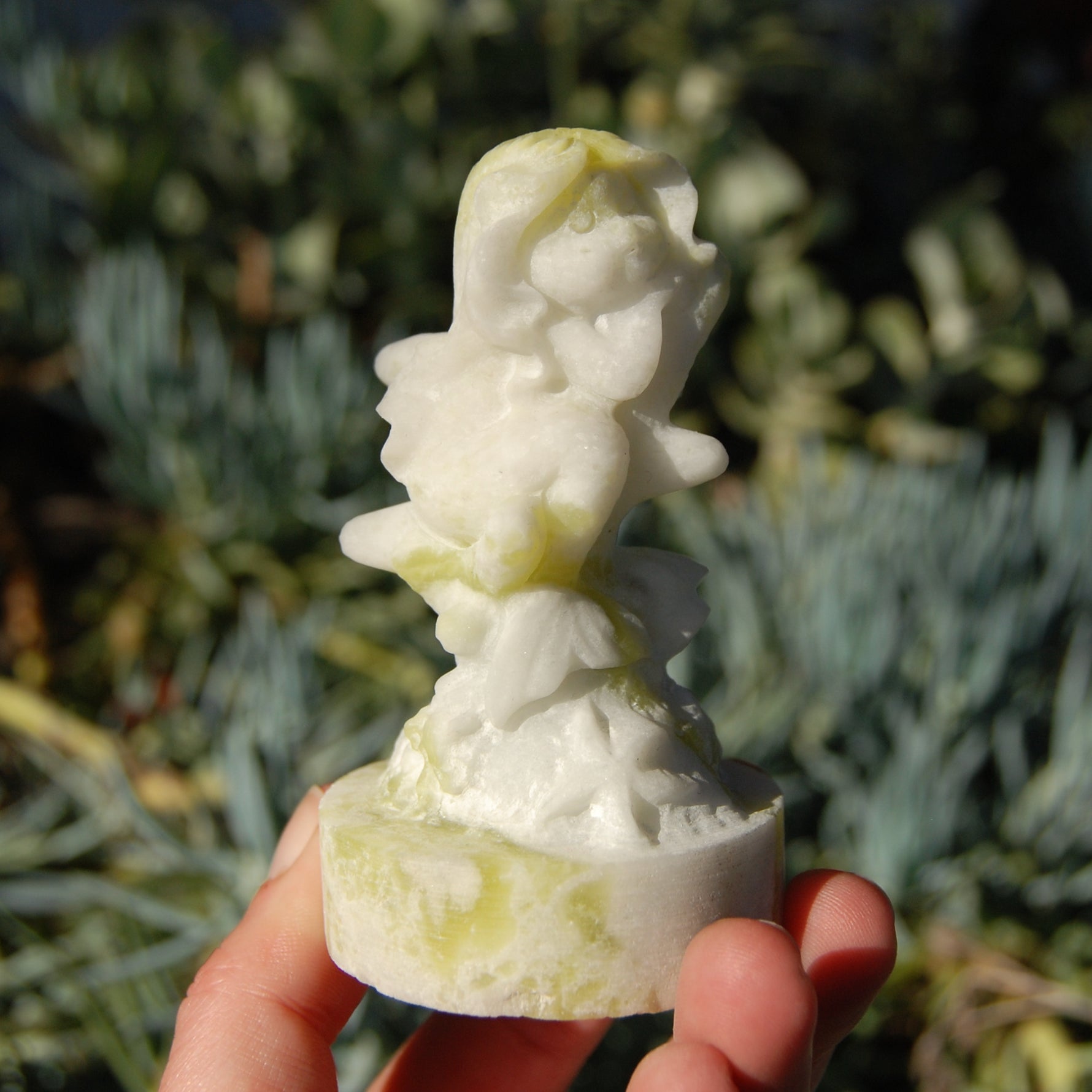 Lantian Jade Sleeping Mermaid Crystal Carving