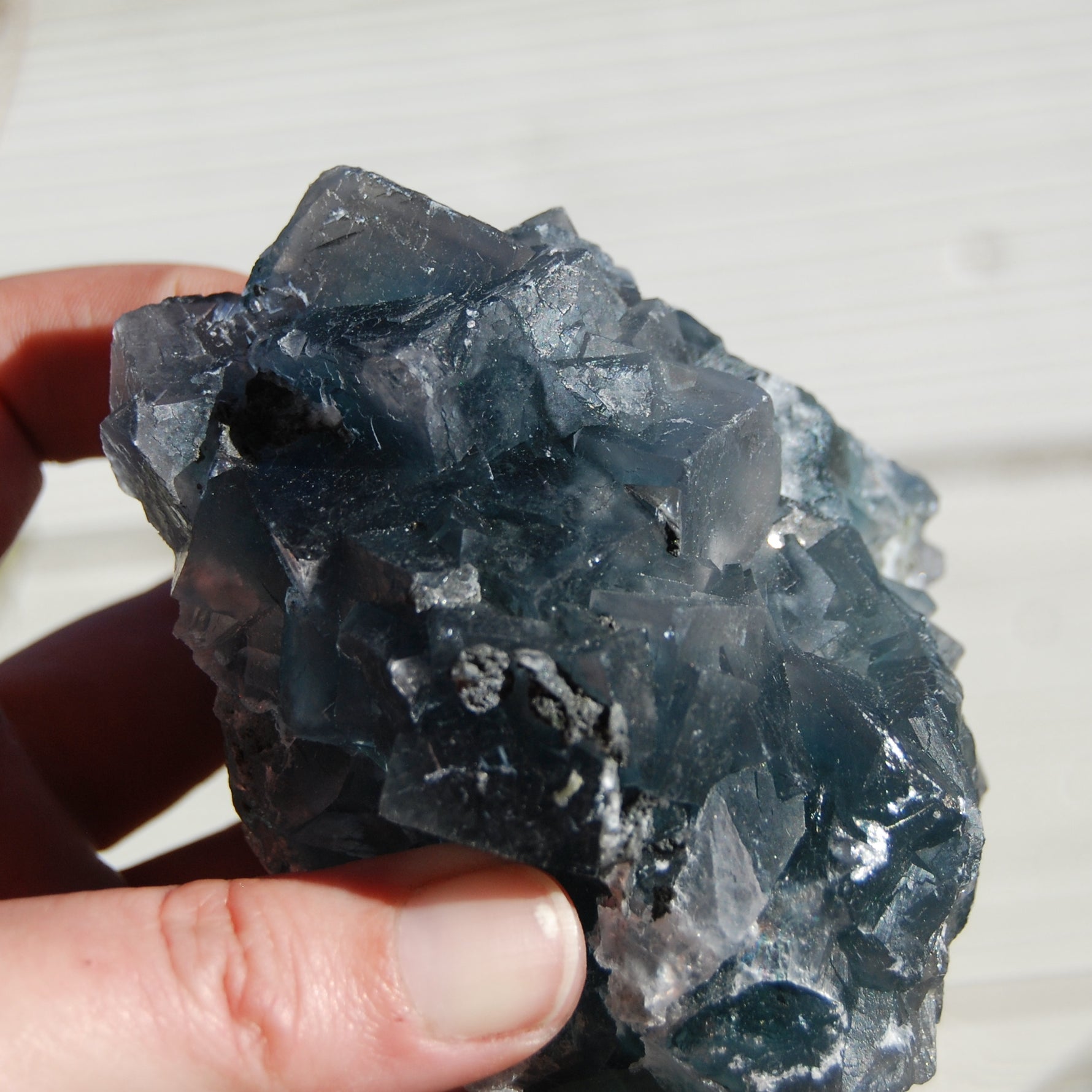 Fluorite Crystal Specimen Blue Green Teal