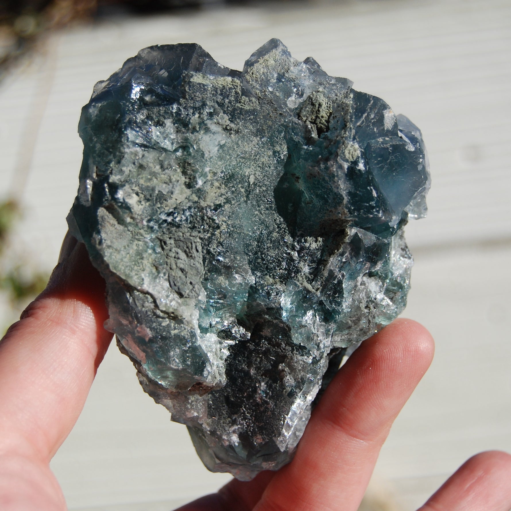 Fluorite Crystal Specimen Blue Green Teal