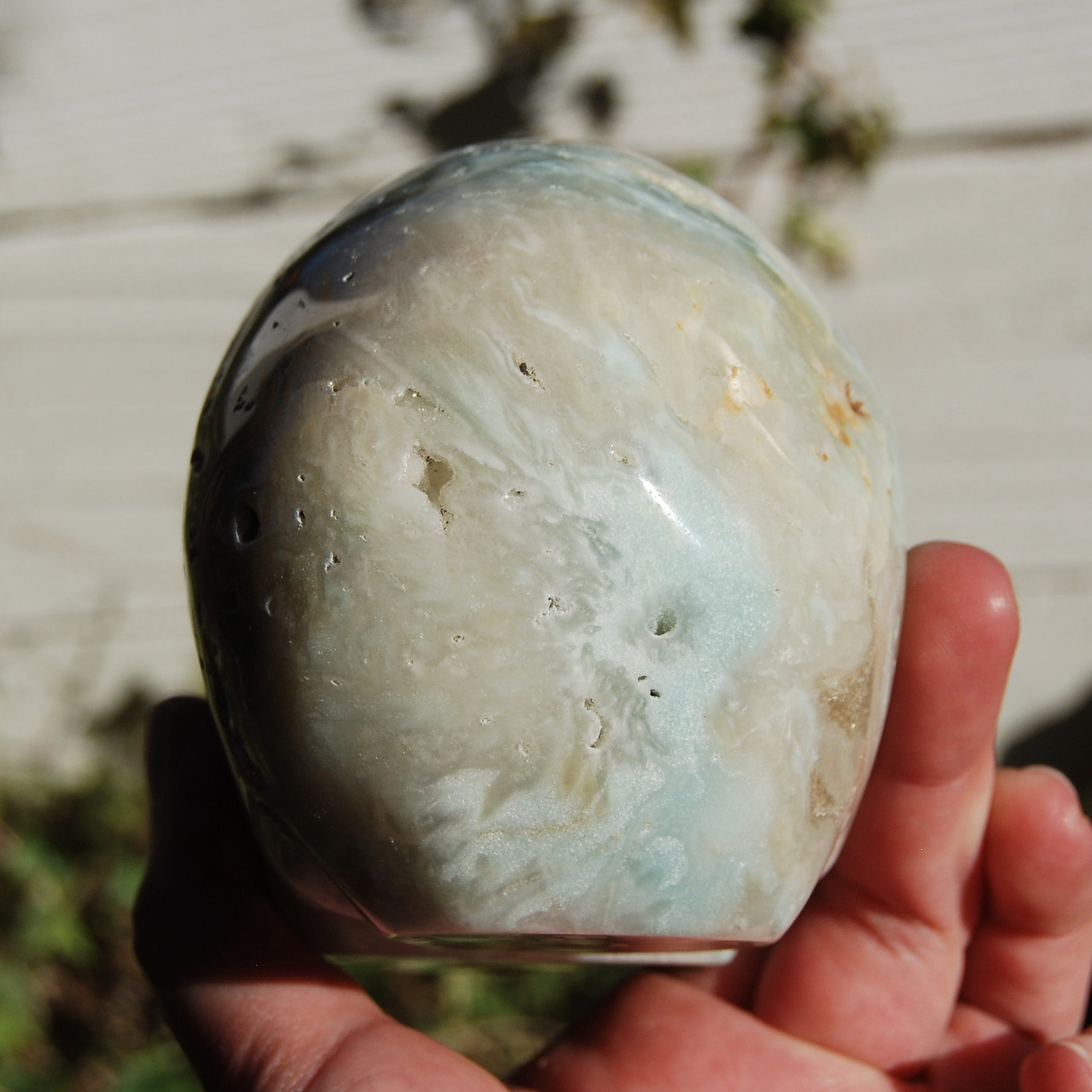 Chinese Amazonite Crystal Skull Hand Carved
