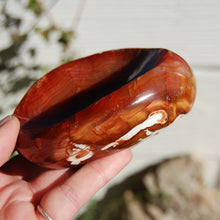 Load image into Gallery viewer, 4in 393g Large Carnelian Carved Crystal Freeform Bowl
