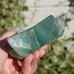 Green Fluorite Carved Crystal Star Shaped Bowl