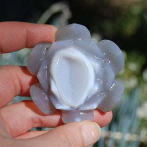 Agate Geode Lotus Flower Crystal