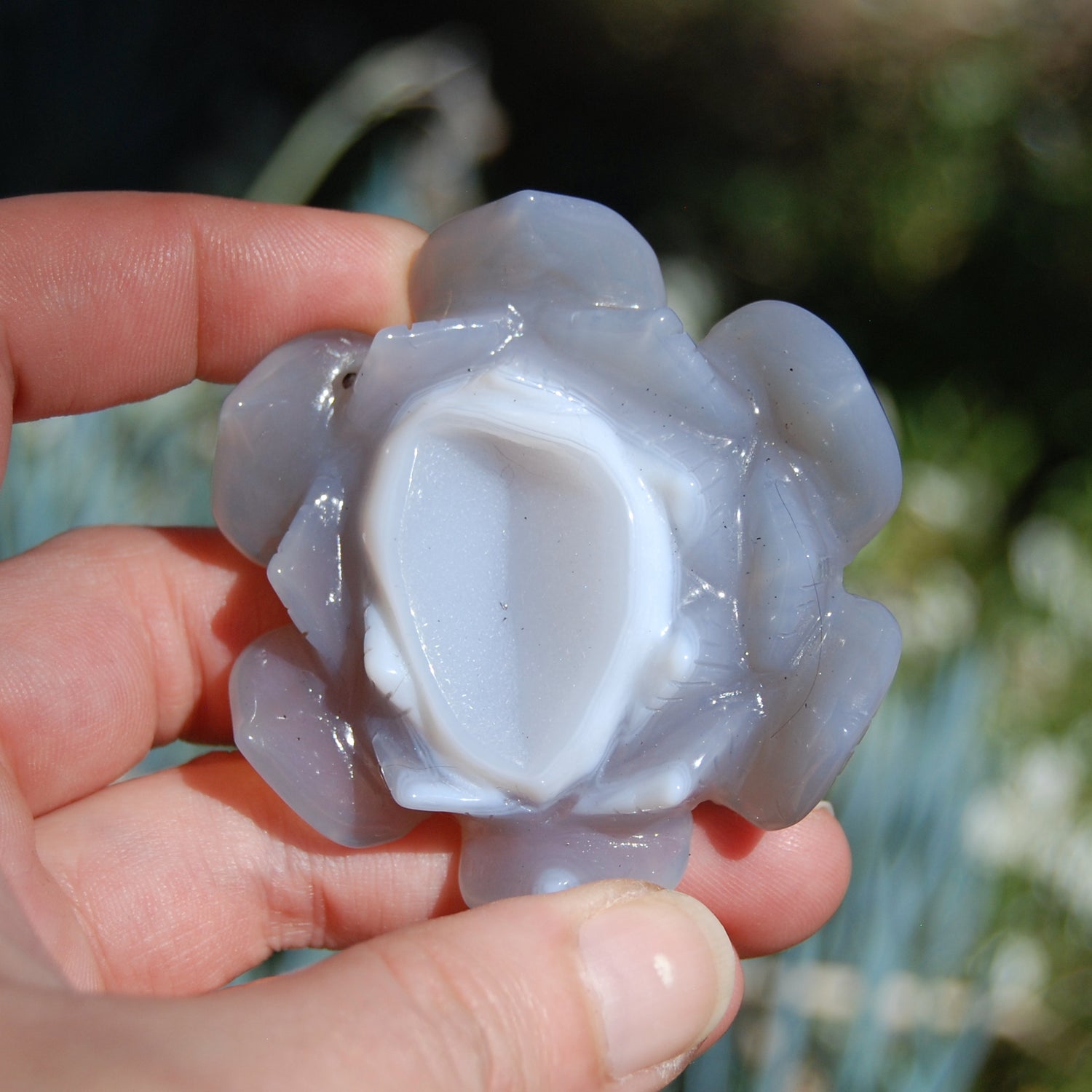 Agate Geode Lotus Flower Crystal