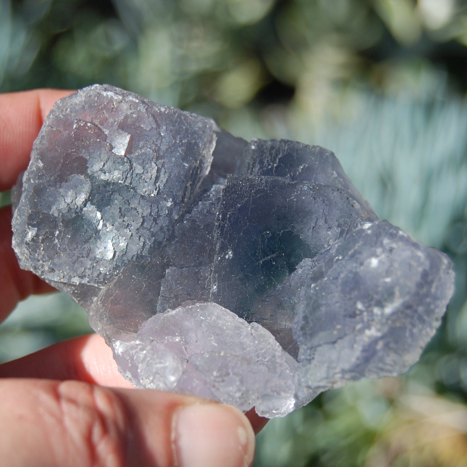 Raw Fluorite Crystal Specimen Blue Green Teal